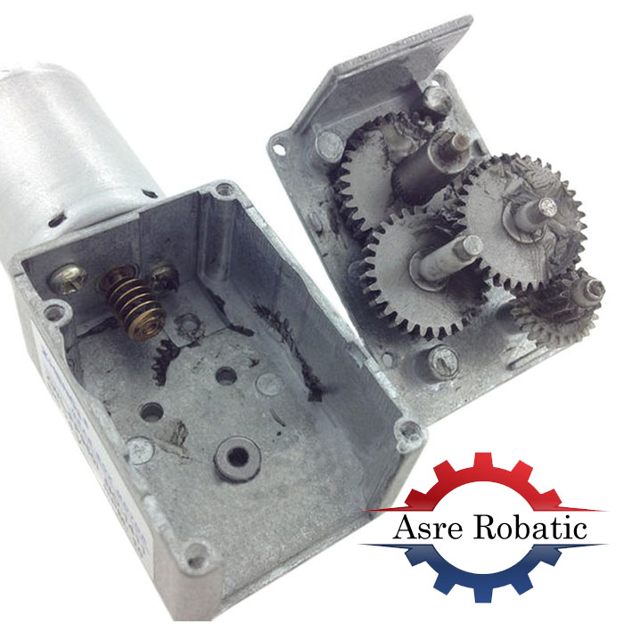 موتور دی سی گیربکس دار حلزونی ZWL-FP12V 50RPM